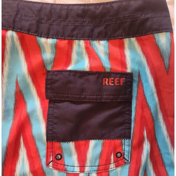 Reef Swim Trunks Board Shorts sz 36, unlined & lightweight Western Tribal - Picture 8 of 9